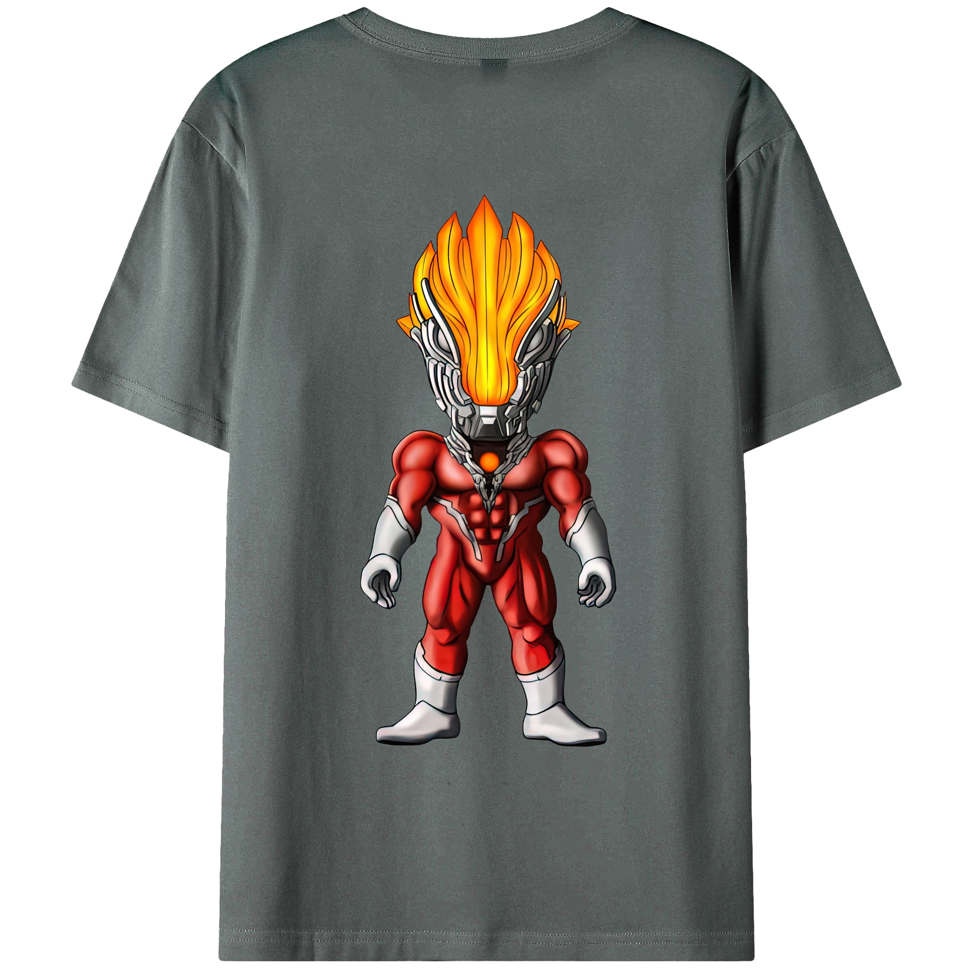 （画像用） ウルトラマン Ultraman 綿100％ メンズ半袖Tシャツ（バックプリント） 通気性